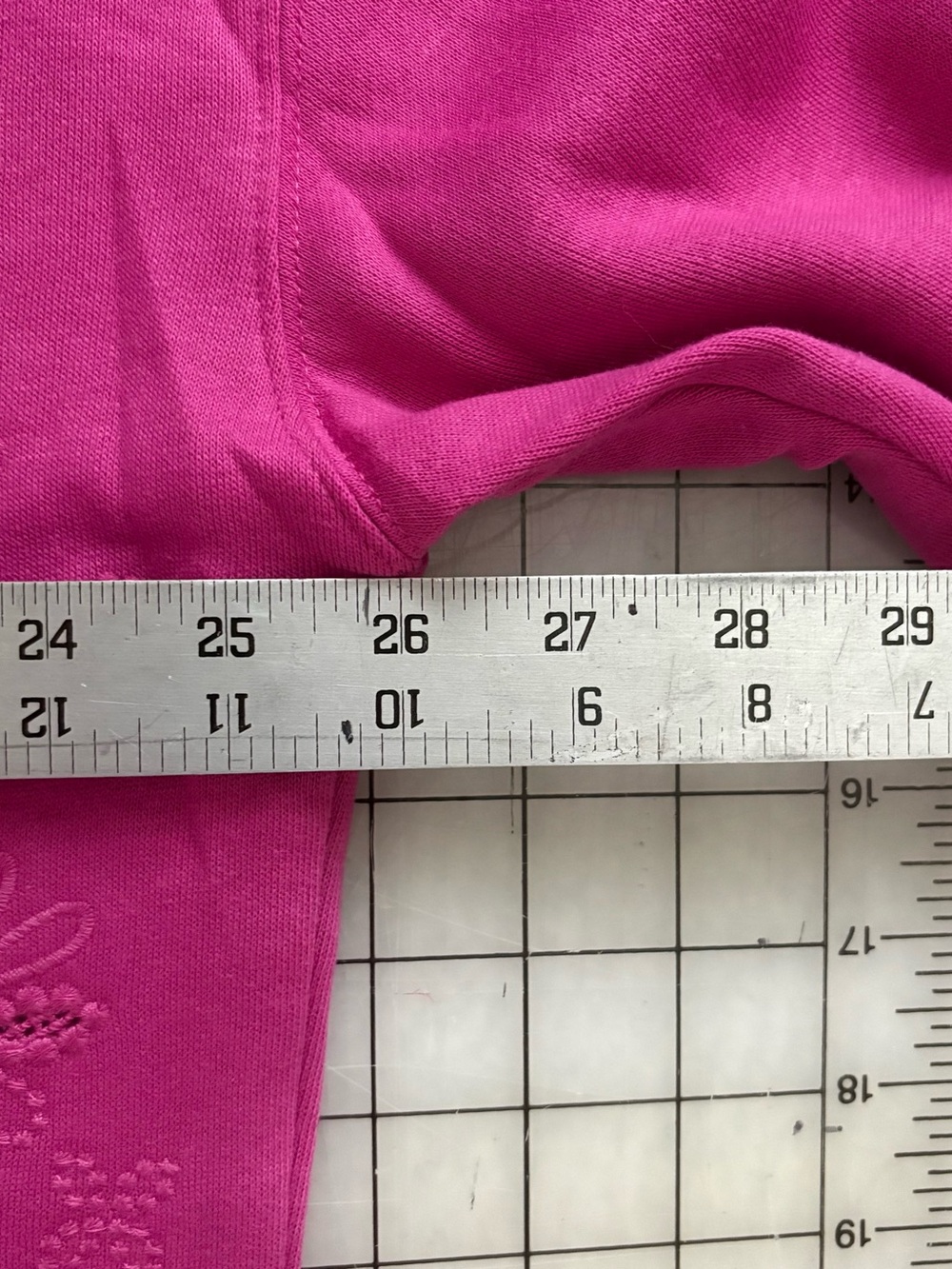 Maurices Fuchsia Crewneck Sweatshirt with Embroidered Floral Detail - Picture 7 of 8